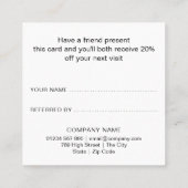 Eenvoudig modern Script Red Love Heart Aanbevelingskaartje (Achterkant)