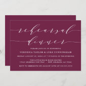 EENVOUDIG MODERN SCRIPT | REPETITIE DINER UITNODIG KAART (Voorkant / Achterkant)