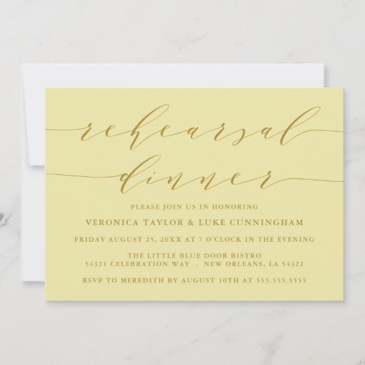 EENVOUDIG MODERN SCRIPT | REPETITIE DINER UITNODIG KAART (Voorkant)