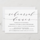 EENVOUDIG MODERN SCRIPT | REPETITIE DINER UITNODIG KAART (Voorkant)