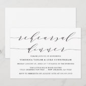 EENVOUDIG MODERN SCRIPT | REPETITIE DINER UITNODIG KAART (Voorkant / Achterkant)