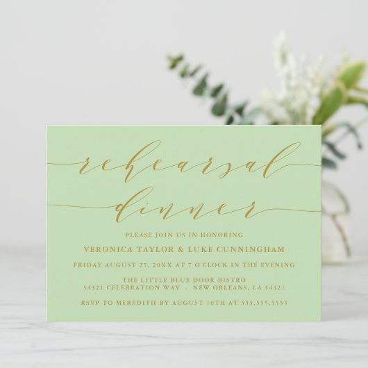 EENVOUDIG MODERN SCRIPT | REPETITIE DINER UITNODIG KAART (Staand voorkant)