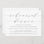 EENVOUDIG MODERN SCRIPT | REPETITIE DINER UITNODIG KAART (Voorkant / Achterkant)