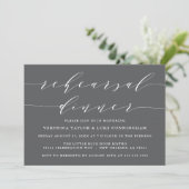 EENVOUDIG MODERN SCRIPT | REPETITIE DINER UITNODIG KAART (Staand voorkant)