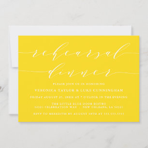 EENVOUDIG MODERN SCRIPT   REPETITIE DINER UITNODIG KAART