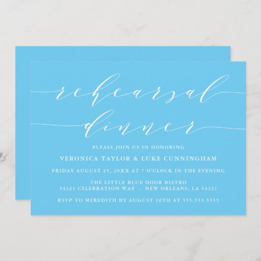 EENVOUDIG MODERN SCRIPT | REPETITIE DINER UITNODIG KAART (Voorkant / Achterkant)