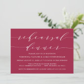 EENVOUDIG MODERN SCRIPT | REPETITIE DINER UITNODIG KAART (Staand voorkant)