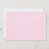 EENVOUDIG MODERN SCRIPT | REPETITIE DINER UITNODIG KAART (Voorkant)