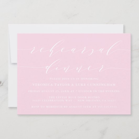 EENVOUDIG MODERN SCRIPT | REPETITIE DINER UITNODIG KAART (Voorkant)