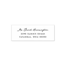 Eenvoudig modern script retouradres  zelfinktende stempel