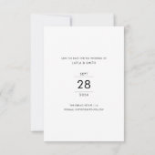 Eenvoudig Modern Script Romantische rustieke foto  Save The Date (Achterkant)