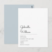 Eenvoudig modern script save the date briefkaart (Voorkant / Achterkant)