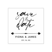 Eenvoudig modern script Save The Date Rubberstempel (Afrduk)