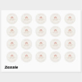 Eenvoudig Modern Script Trendige Abstracte Regenbo Ronde Sticker (Vel)