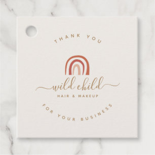 Eenvoudig modern script Trendy Abstracte regenboog Bedankjes Labels