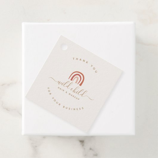 Eenvoudig modern script Trendy Abstracte regenboog Bedankjes Labels (In situ)