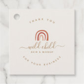 Eenvoudig modern script Trendy Abstracte regenboog Bedankjes Labels (Voorkant)