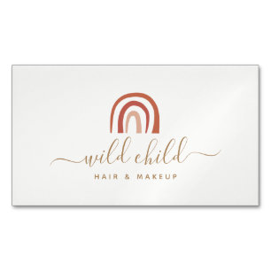 Eenvoudig modern script Trendy Abstracte regenboog Magnetisch Visitekaartje