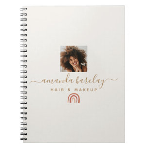 Eenvoudig Modern Script Trendy Regenboog Notitieboek