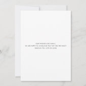 Eenvoudig modern script We zeiden ja Weduwfoto Kaart (Achterkant)