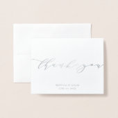Eenvoudig Modern Script Wedding Bedankt Folie Kaarten (Voorkant met envelop)