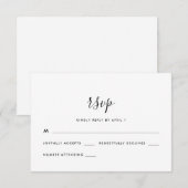 Eenvoudig Modern Script Wedding RSVP (Voorkant / Achterkant)