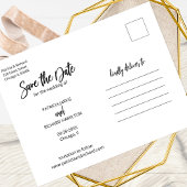 Eenvoudig modern Script Wedding sparen de Foto van Briefkaart