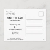 Eenvoudig modern Script Wedding sparen de Foto van Feestdagenkaart (Achterkant)