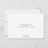 Eenvoudig modern script zwart-wit bedankt (Achterkant)