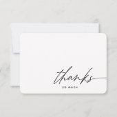 Eenvoudig modern script zwart-wit bedankt (Voorkant)