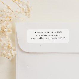 Eenvoudig Modern Serif Typografie Retouradres Etiket