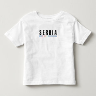 Eenvoudig Modern Servië Art Letter Vlag Souvenir Kinder Shirts