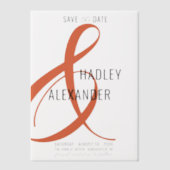 Eenvoudig Modern SINAASAPPEL Overlay Wedding Save Vellum Uitnodigingen (Voorkant)