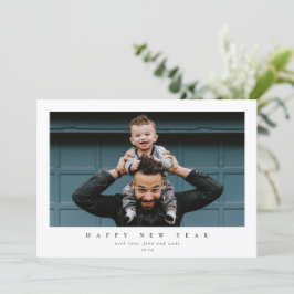 Eenvoudig modern, Single Photo Happy Nieuwjaar Feestdagenkaart