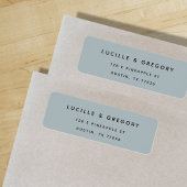 Eenvoudig modern Slate Return-adreslabel Etiket