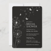 Eenvoudig Modern Smoke Black Paardenbloem Vrijgeze Kaart (Voorkant)