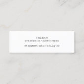 Eenvoudig Modern Snoep Roze Glitter Mini Visitekaartje (Achterkant)