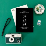 Eenvoudig Modern sparen de Datum Save The Date<br><div class="desc">Deze eenvoudige,  maar moderne opslagdatum markeert de datum van de paren op een elegante manier! En,  u kunt aan om het even welke kleur aanpassen!</div>