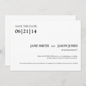 Eenvoudig & Modern sparen de Uitnodiging van de Da (Voorkant / Achterkant)