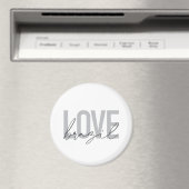 Eenvoudig, modern, stedelijk, cool design Love Bra Magneet (Insitu (Vaatwasser))