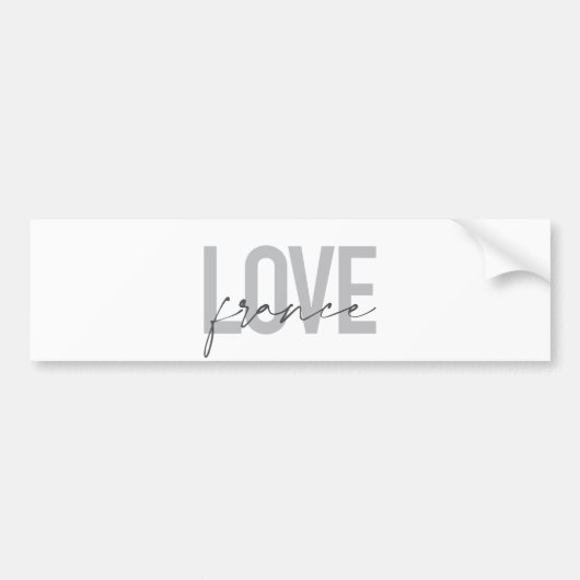 Eenvoudig, modern, stedelijk, cool design Love Fra Bumpersticker (Voorkant)