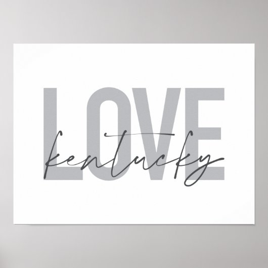 Eenvoudig, modern, stedelijk, cool design Love Ken Poster (Voorkant)