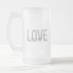 Eenvoudig, modern, stedelijk, cool design Love Mem Matglas Bierpul
