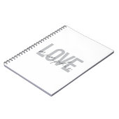 Eenvoudig, modern, stedelijk, cool design Love Mem Notitieboek (Linkerzijde)
