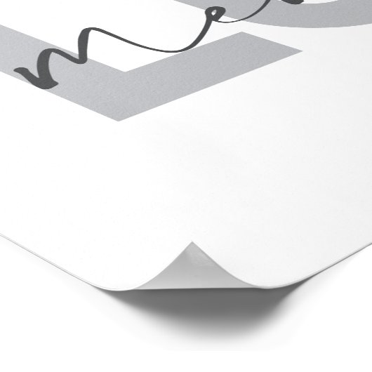 Eenvoudig, modern, stedelijk, cool design Love Mem Poster (Hoek)