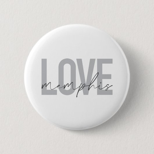 Eenvoudig, modern, stedelijk, cool design Love Mem Ronde Button 5,7 Cm (Voorkant)