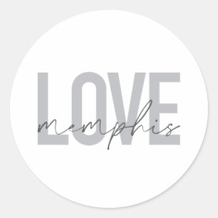 Eenvoudig, modern, stedelijk, cool design Love Mem Ronde Sticker