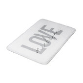 Eenvoudig, modern, stedelijk, cool design Love Mic Badmat (Gekanteld)