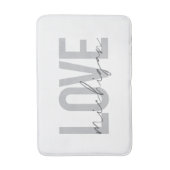 Eenvoudig, modern, stedelijk, cool design Love Mic Badmat (Voorkant Verticaal)