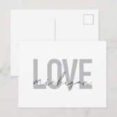 Eenvoudig, modern, stedelijk, cool design Love Mic Briefkaart (Voorkant / Achterkant)